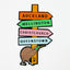 NZ Kiwi Bird and Road Signs Iron On Patch