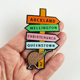 NZ Kiwi Bird and Road Signs Iron On Patch