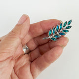 Gorgeous NZ Paua and Silver Fern Brooch