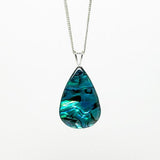 Elegant NZ Paua Shell Teardrop Necklace - ShopNZ