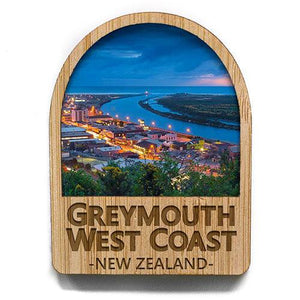 Greymouth NZ Bamboo Fridge Magnet - ShopNZ