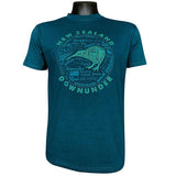 Teal NZ Mens Souvenir Kiwi T-shirt with Word Art - ShopNZ