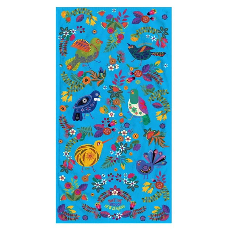 Pretty Souvenir NZ Birds Beach Towel