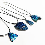 Affordable Paua Freeform Necklace on Cord with Clasp - ShopNZ