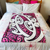 Hot Pink Maori Baby Cot or Buggy Blanket - ShopNZ