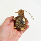 Cute Brush Kiwi Bird Xmas Ornament with Rugby Ball - ShopNZ