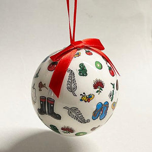 Kiwiana Icons Christmas Ball Ornament - ShopNZ