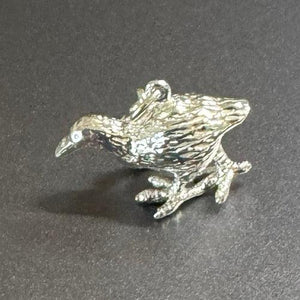 NZ Sterling Silver Weka Bird Charm - ShopNZ