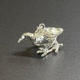 NZ Sterling Silver Weka Bird Charm - ShopNZ
