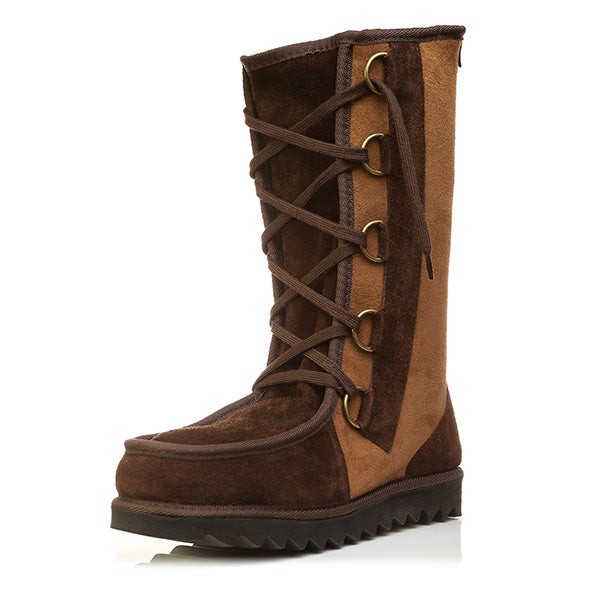 NZ Sheepskin High-calf Lace-up Boots