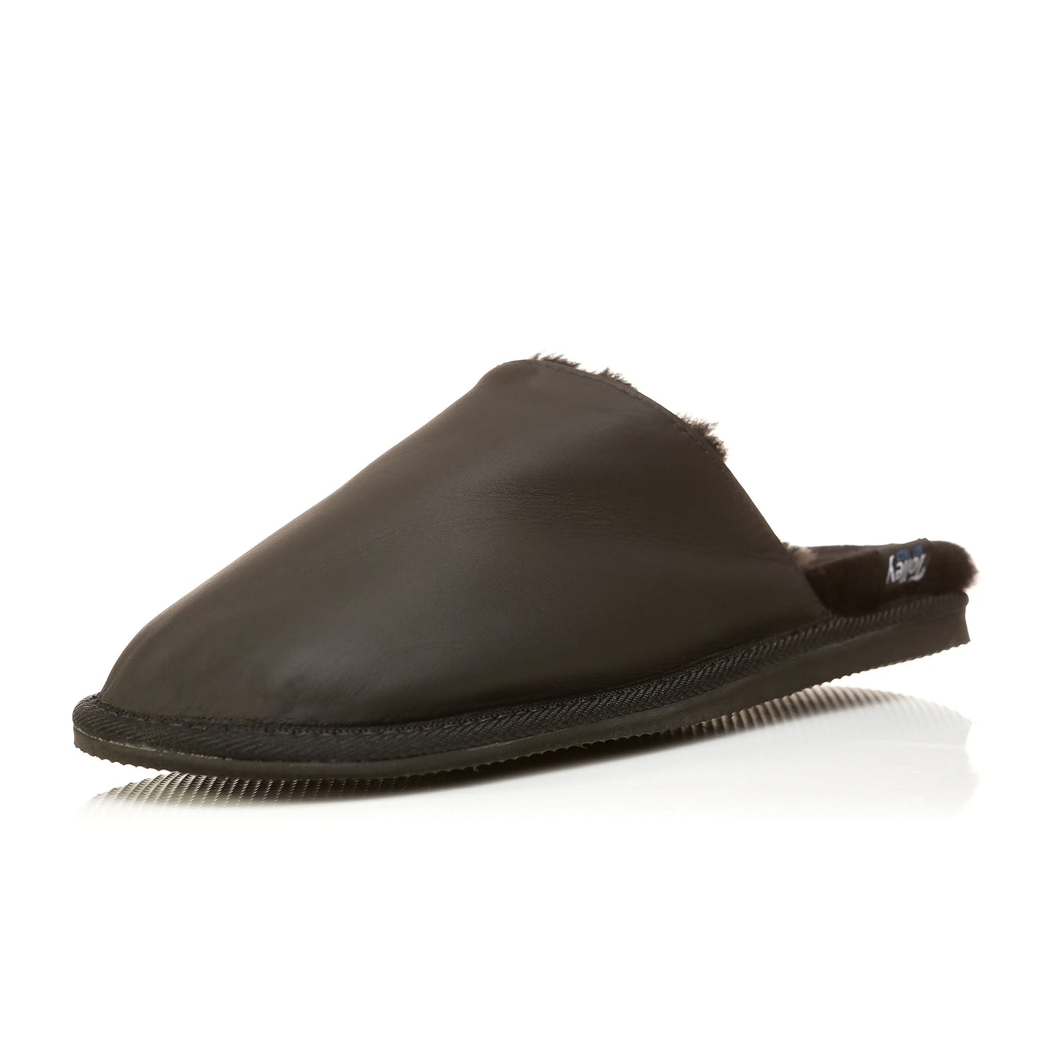 New Zealand Leather Slipper Scuffs with Sheepskin Lining