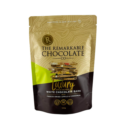 The Remarkable Chocolate Co Apple Crumble White Chocolate Bark