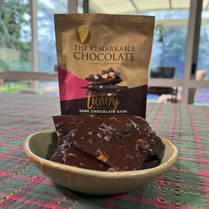 The Remarkable Chocolate Co Luxury Kiwi Pavlova Dark Chocolate Bark