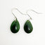 Small Genuine NZ Greenstone Teardrop Earrings