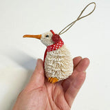 Cute Brush NZ Kiwi Bird Snowman Christmas Ornament - ShopNZ