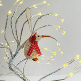 Cute Brush NZ Kiwi Bird Snowman Christmas Ornament - ShopNZ