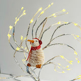 Cute Brush NZ Kiwi Bird Snowman Christmas Ornament