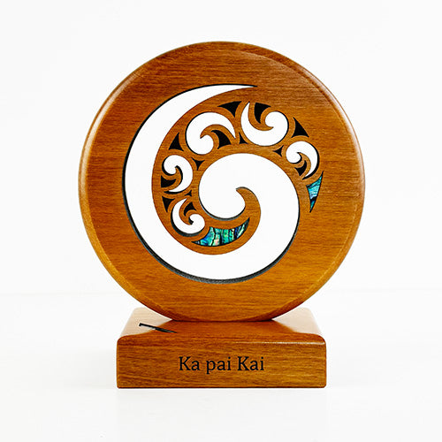 Maori Wood Carving Koru Design Trophy