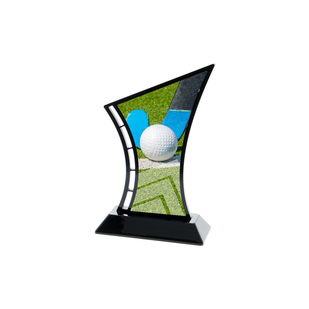 Black Acrylic NZ Hockey Sports Award Trophy