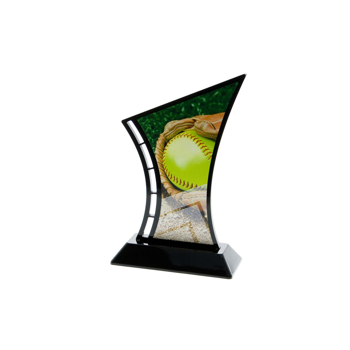 Black Acrylic NZ Softball Sports Award Trophy