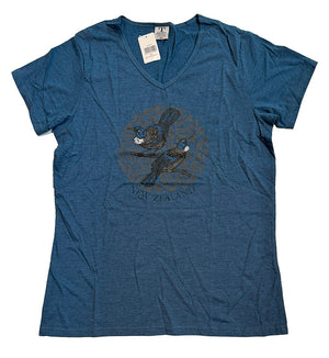 NZ Souvenir Tui Bird Womens T-shirt