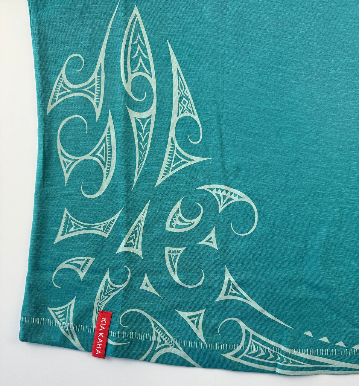 Jade Green Womens Souvenir NZ T-shirt with Māori Tattoo Print