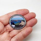 Lake Waikaremoana Great Walk and Miromiro Bird Pinback Badge - ShopNZ