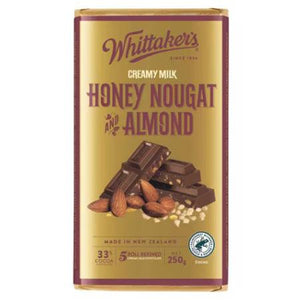 Whittakers Honey Nougat and Almond Chocolate Block - ShopNZ