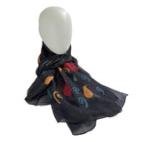 Elegant NZ Printed Kiwi Bird and Koru Scarf - ShopNZ