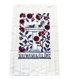 NZ Tui Fantail and Pohutukawa Tea Towel