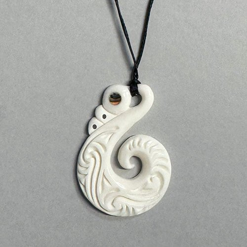 Affordable Maori Bone Manaia Protector Necklace - ShopNZ