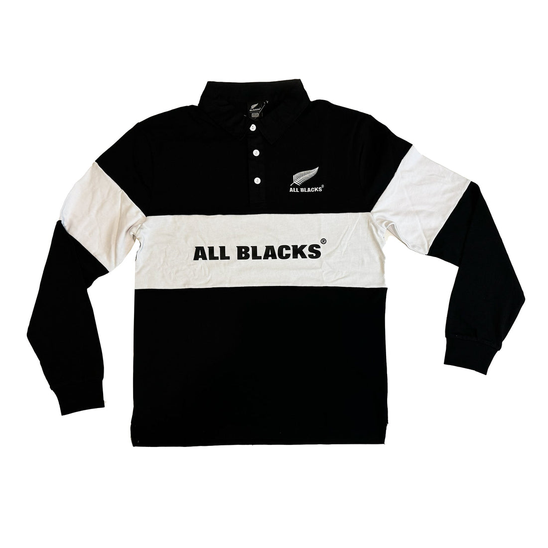 All Blacks Classic Rugby Long Sleeve Polo Shirt - ShopNZ