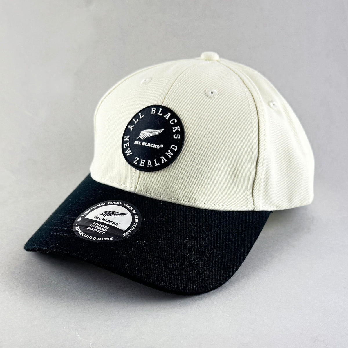 All Blacks Rugby Two-Tone Cream and Black Cap - ShopNZ