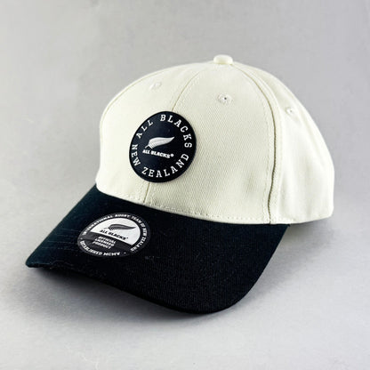 All Blacks Rugby Two-Tone Cream and Black Cap - ShopNZ