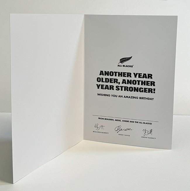 Ardie Savea Happy Birthday Card from the All Blacks Rugby Team - ShopNZ