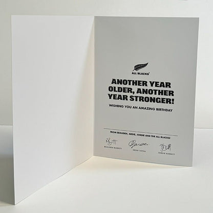 Ardie Savea Happy Birthday Card from the All Blacks Rugby Team - ShopNZ