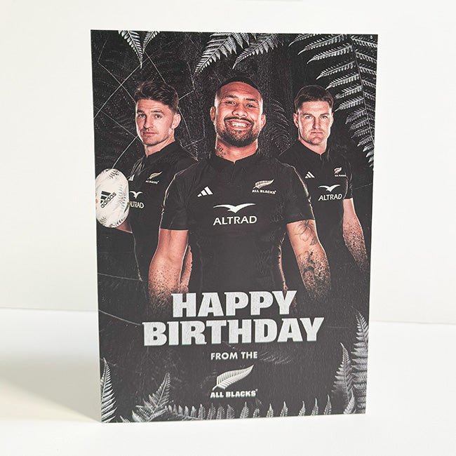 Ardie Savea Happy Birthday Card from the All Blacks Rugby Team - ShopNZ