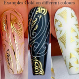 Beautiful Maori Design Gold Nail Transfers - ShopNZ