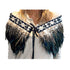 Beautiful Navy and Striped Short Maori Korowai - ShopNZ