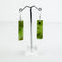 Beautiful NZ Greenstone Rectangular Drop Earrings - ShopNZ