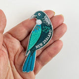Beautiful NZ Tui Bird Iron On Patch - ShopNZ