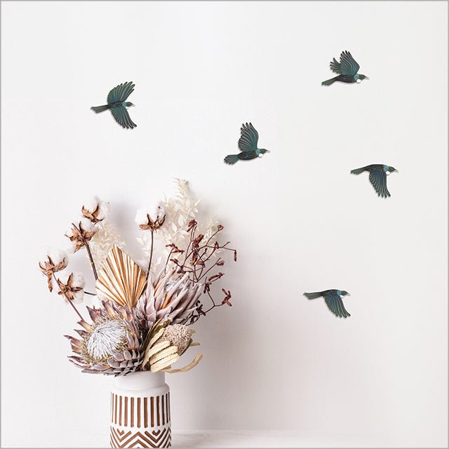 Beautiful NZ Tui Birds Pop Out Wall Art - ShopNZ