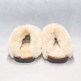 Beautiful NZ Womens Sheepskin Scuffs with Fluffy Collar - ShopNZ