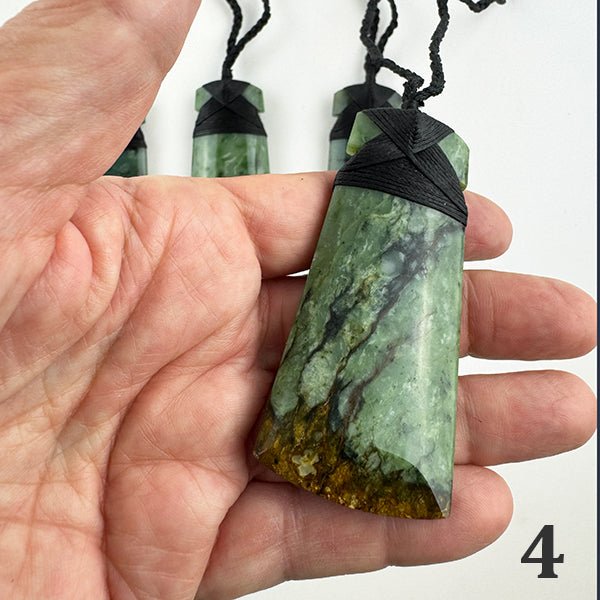 Beautiful Putiputi Pounamu Maori Toki Necklaces - Rare and Very Limited Quantity - ShopNZ