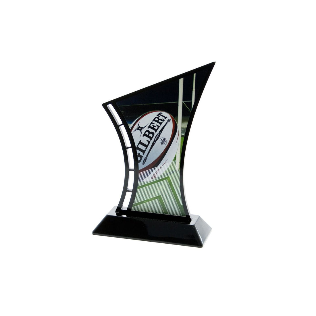 Black Acrylic Rugby Sports Award Trophy - ShopNZ