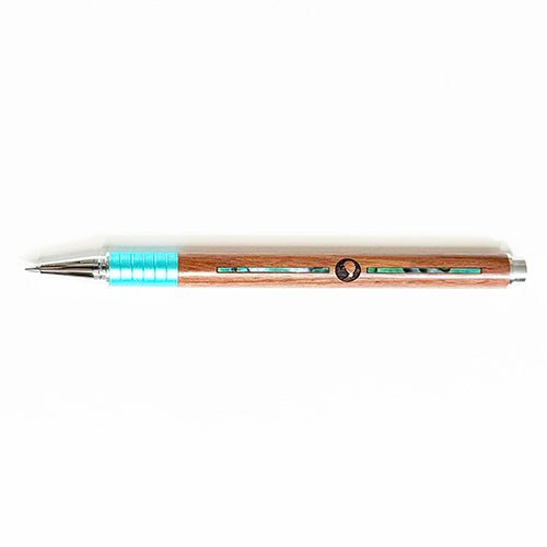 Boxed Wooden NZ Pen with Paua Shell and Kiwi Engraving - ShopNZ