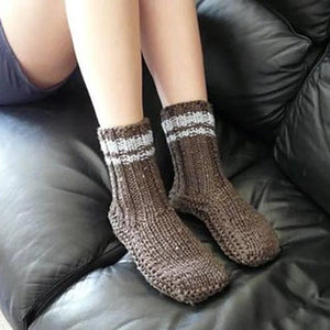 Brown NZ Sheepskin and Wool Slipper Socks - ShopNZ