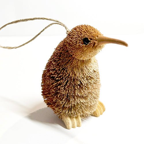 Brush Hanging Kiwi Bird Xmas Ornament - ShopNZ