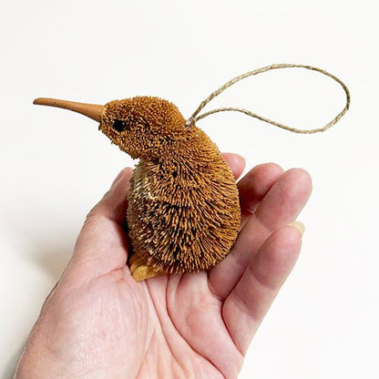 Brush Hanging Kiwi Bird Xmas Ornament - ShopNZ