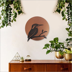 Brushed Copper NZ Kingfisher Art Circle - ShopNZ